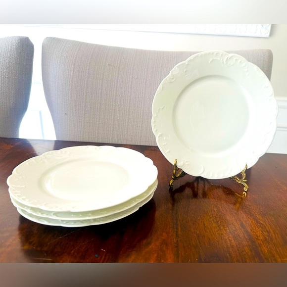 Haviland Other - Set of 4 Antique Haviland France Ranson White Salad Plates 7.5"
